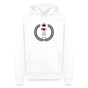dart - Männer Premium Bio Hoodie - Weiß - Vorne - Nico (187cm)