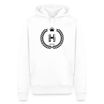 wappen h - Männer Premium Bio Hoodie - Weiß - Vorne - Nico (187cm)