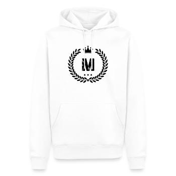 Armoiries M - Sweat à capuche Premium bio Homme - blanc - Devant - Nico (187cm)