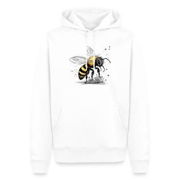 Zazi die Biene - Männer Premium Bio Hoodie - Weiß - Vorne - Nico (187cm)