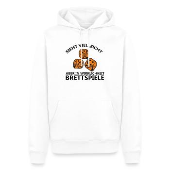 boardgame chess backgammon game night - Männer Premium Bio Hoodie - Weiß - Vorne - Nico (187cm)