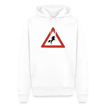Unicorn crossing - Männer Premium Bio Hoodie - Weiß - Vorne - Nico (187cm)