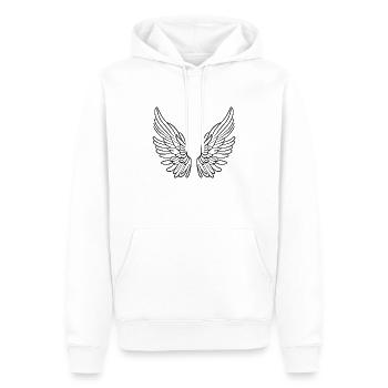 Engelsflügel - Männer Premium Bio Hoodie - Weiß - Vorne - Nico (187cm)