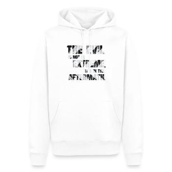 Le mal n’est pas dans les extrêmes, il est dans l’après-temps - Sweat à capuche Premium bio Homme - blanc - Devant - Nico (187cm)