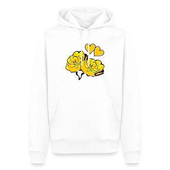 roses - Männer Premium Bio Hoodie - Weiß - Vorne - Nico (187cm)