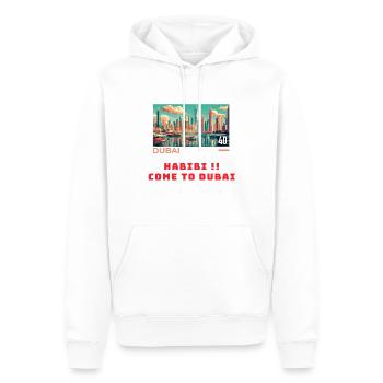 Dubai - Männer Premium Bio Hoodie - Weiß - Vorne - Nico (187cm)