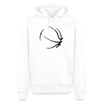Basketball 08 - Männer Premium Bio Hoodie - Weiß - Vorne - Nico (187cm)