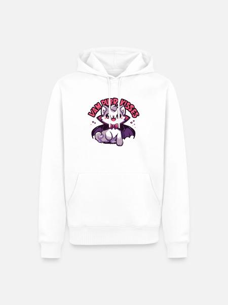 BISERS DE VAMPURR - Sweat à capuche Premium bio Homme - blanc