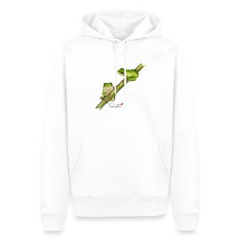 Laubfrosch - Männer Premium Bio Hoodie - Weiß - Vorne - Nico (187cm)