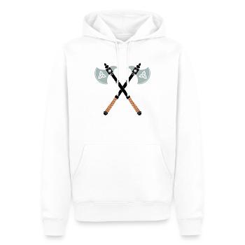 Axes Axe - Men’s Premium Organic Hoodie - white - Front - Nico (187cm)