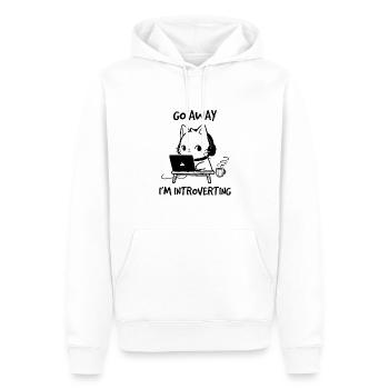 Dictons typiques de la collection de comportement des chats - Sweat à capuche Premium bio Homme - blanc - Devant - Nico (187cm)