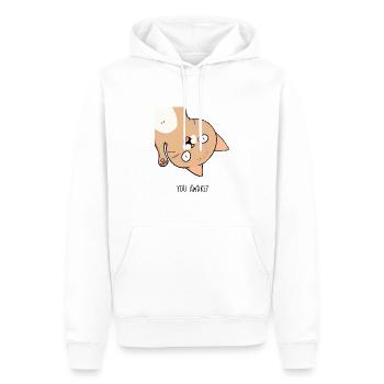 Dictons typiques de la collection de comportement des chats - Sweat à capuche Premium bio Homme - blanc - Devant - Nico (187cm)