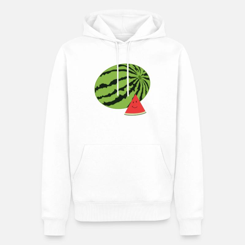 Pastèque heureuse - Sweat à capuche Premium bio Homme - blanc