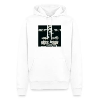 T-Shirt Anonym - Männer Premium Bio Hoodie - Weiß - Vorne - Nico (187cm)