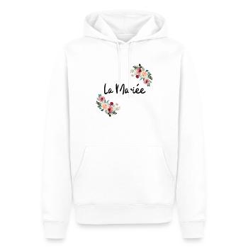Die Brautblumen - Männer Premium Bio Hoodie - Weiß - Vorne - Nico (187cm)