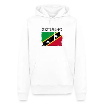 Saint-Kitts-et-Nevis - Caraïbes - Antilles - Sweat à capuche Premium bio Homme - blanc - Devant - Nico (187cm)