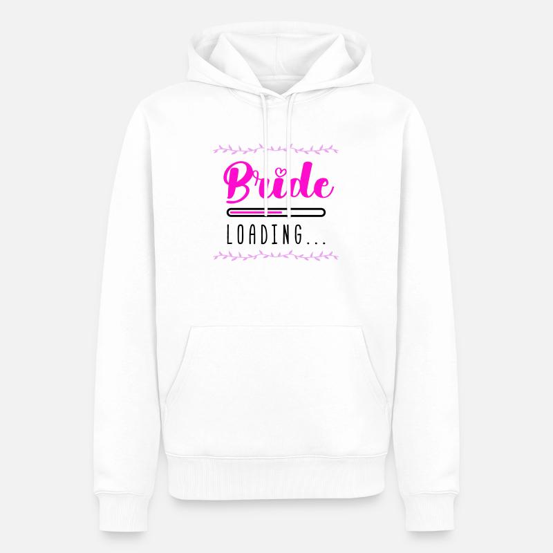 Bride Loading - Men’s Premium Organic Hoodie - white