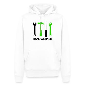 Icônes d’outils - Sweat à capuche Premium bio Homme - blanc - Devant - Nico (187cm)