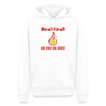 Bébé DE FEU DE DIEU - Sweat à capuche Premium bio Homme - blanc - Devant - Nico (187cm)