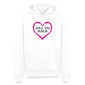 Ich liebe dich, Papa - Männer Premium Bio Hoodie - Weiß - Vorne - Nico (187cm)