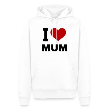 I love Mum - Männer Premium Bio Hoodie - Weiß - Vorne - Nico (187cm)