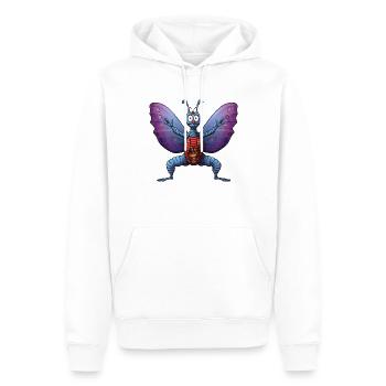 Schmetterling Yoga / Yogi Schmetterling - Männer Premium Bio Hoodie - Weiß - Vorne - Nico (187cm)
