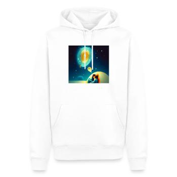 1000038762 - Sweat à capuche Premium bio Homme - blanc - Devant - Nico (187cm)