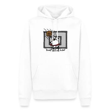 Dunk ScHoF - Sweat à capuche Premium bio Homme - blanc - Devant - Nico (187cm)