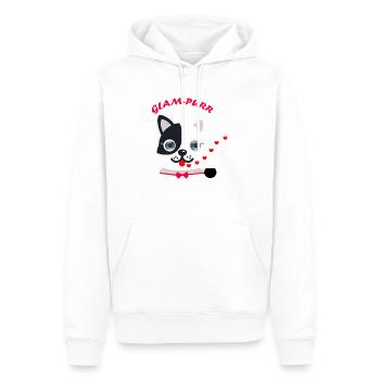 Cat- glampurr - Männer Premium Bio Hoodie - Weiß - Vorne - Nico (187cm)
