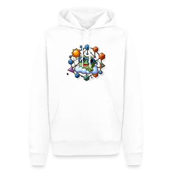 Jeu de mathématiques - Sweat à capuche Premium bio Homme - blanc - Devant - Nico (187cm)