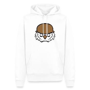 Eule Soldat Militär Krieg Helm Kämpfer Armee Cool - Männer Premium Bio Hoodie - Weiß - Vorne - Nico (187cm)