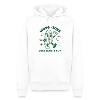 Wellenliebe Surfbrett Charakter - Männer Premium Bio Hoodie - Weiß - Vorne - Nico (187cm)