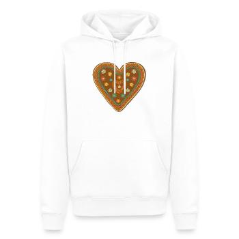 Süßes Lebkuchen Herz Weihnachten Xmas Deko Kinder - Männer Premium Bio Hoodie - Weiß - Vorne - Nico (187cm)
