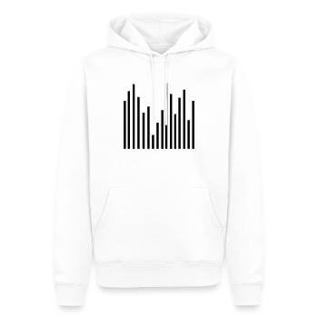 Statistik - Männer Premium Bio Hoodie - Weiß - Vorne - Nico (187cm)