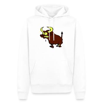 Mad Bull - Sweat à capuche Premium bio Homme - blanc - Devant - Nico (187cm)