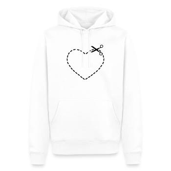 Heart, le cœur, l'amour, la Saint-Valentin, Saint - Sweat à capuche Premium bio Homme - blanc - Devant - Nico (187cm)