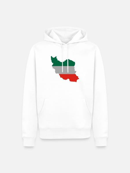 iran_flagg - Men’s Premium Organic Hoodie - white