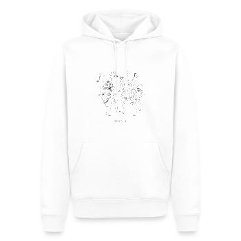 Der Krieg der Maler - Männer Premium Bio Hoodie - Weiß - Vorne - Nico (187cm)