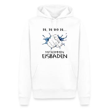 Bains de glace Motivation pour les bains d’hiver Bains de glace - Sweat à capuche Premium bio Homme - blanc - Devant - Nico (187cm)
