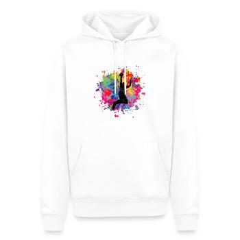 basketball - Männer Premium Bio Hoodie - Weiß - Vorne - Nico (187cm)