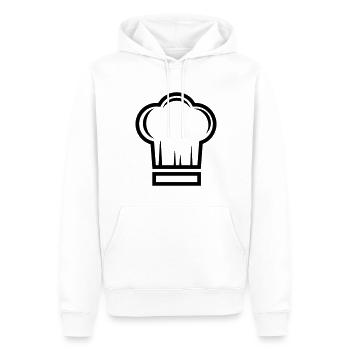 Cuisinier au chapeau de chef - Sweat à capuche Premium bio Homme - blanc - Devant - Nico (187cm)