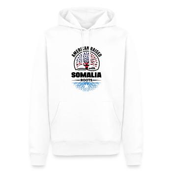 Un Américain élevé avec des racines somaliennes Somalie somalienne - Sweat à capuche Premium bio Homme - blanc - Devant - Nico (187cm)