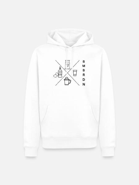 Bombardino - Männer Premium Bio Hoodie - Weiß
