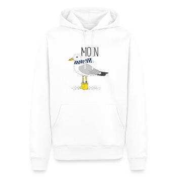 Möwe und das meer - Männer Premium Bio Hoodie - Weiß - Vorne - Nico (187cm)
