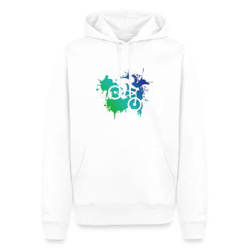 Mountainbiker Splash Bike Mountain Bike - Men’s Premium Organic Hoodie - white - Front - Nico (187cm)