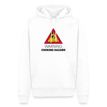 BJJ Brazilian Jiu Jitsu Choking Sign - Men’s Premium Organic Hoodie - white - Front - Nico (187cm)
