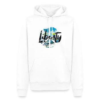 Peace woodstock Liberty - Männer Premium Bio Hoodie - Weiß - Vorne - Nico (187cm)