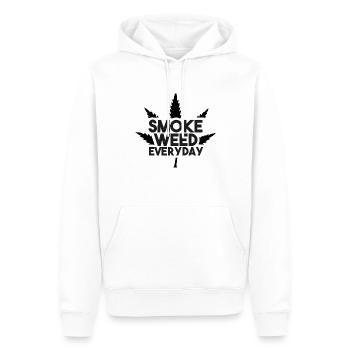 smoke weed everyday - Männer Premium Bio Hoodie - Weiß - Vorne - Nico (187cm)
