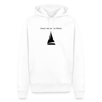living life on the waves - Männer Premium Bio Hoodie - Weiß - Vorne - Nico (187cm)
