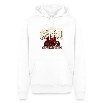 Biker werden nicht grau, sondern Chrom - Männer Premium Bio Hoodie - Weiß - Vorne - Nico (187cm)